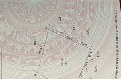 Bán gấp đất thổ cư Thanh Lâm – Mê Linh, cạnh KĐT HUD, đường ô tô tránh, DT 311m2 MT 16m.